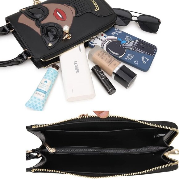 Women PU Leather Shoulder Bag Handbag Clutch Purse for Casual and Travel - Picture 9 of 9